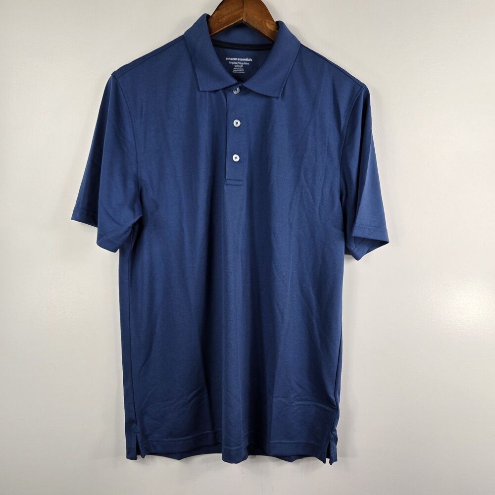 Amazon‎ Essentials Men's Size Small Regular Fit Golf Polo Blue New